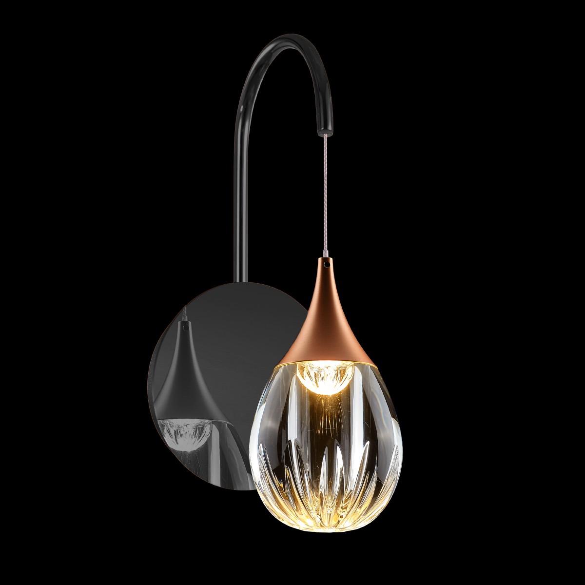 Настенное бра Delight Collection Stilla MB24001004-1A copper/clear