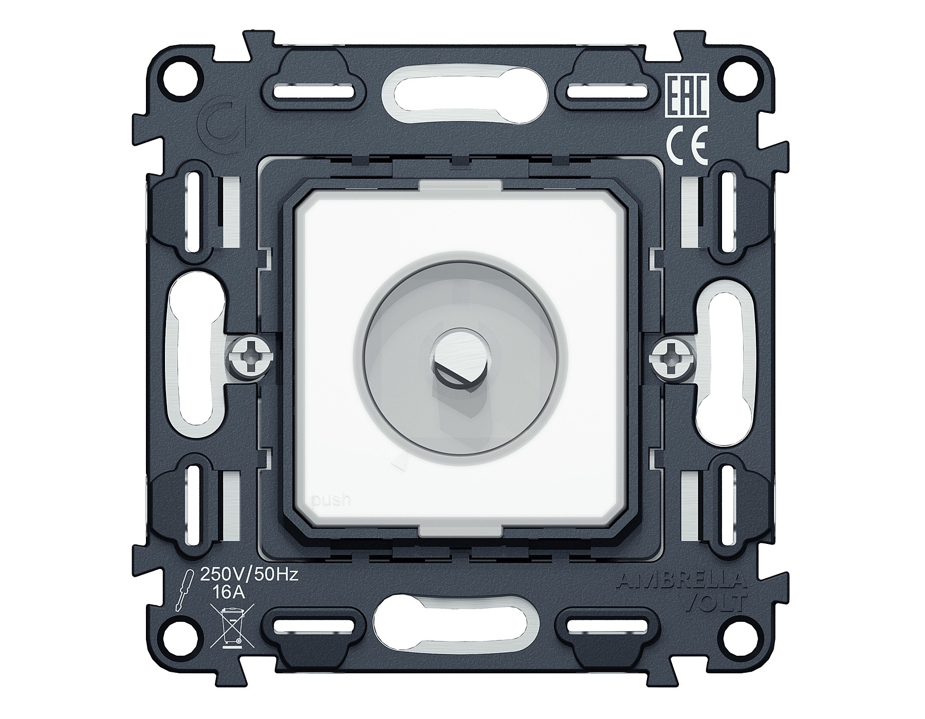 Механизм терморегулятора с датчиком для теплого пола с подсветкой Ambrella Volt QUANT VM1381