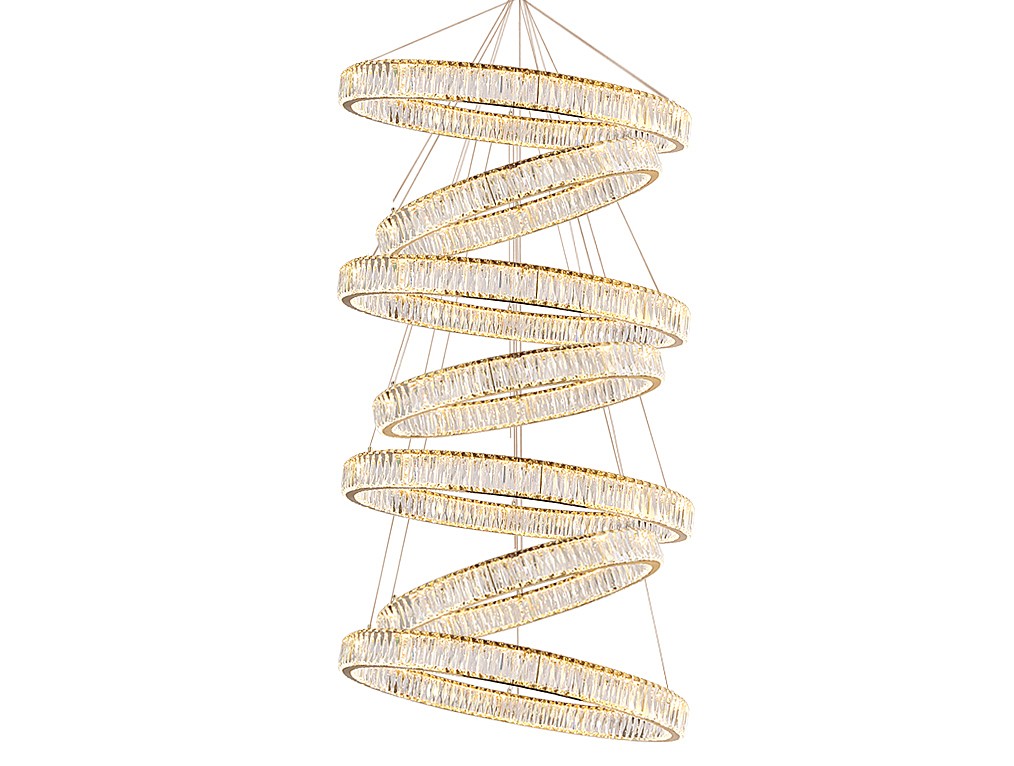 Потолочная чашка Newport Crystal Потолочная чашка 8240 D40 7 вертик.колец gold