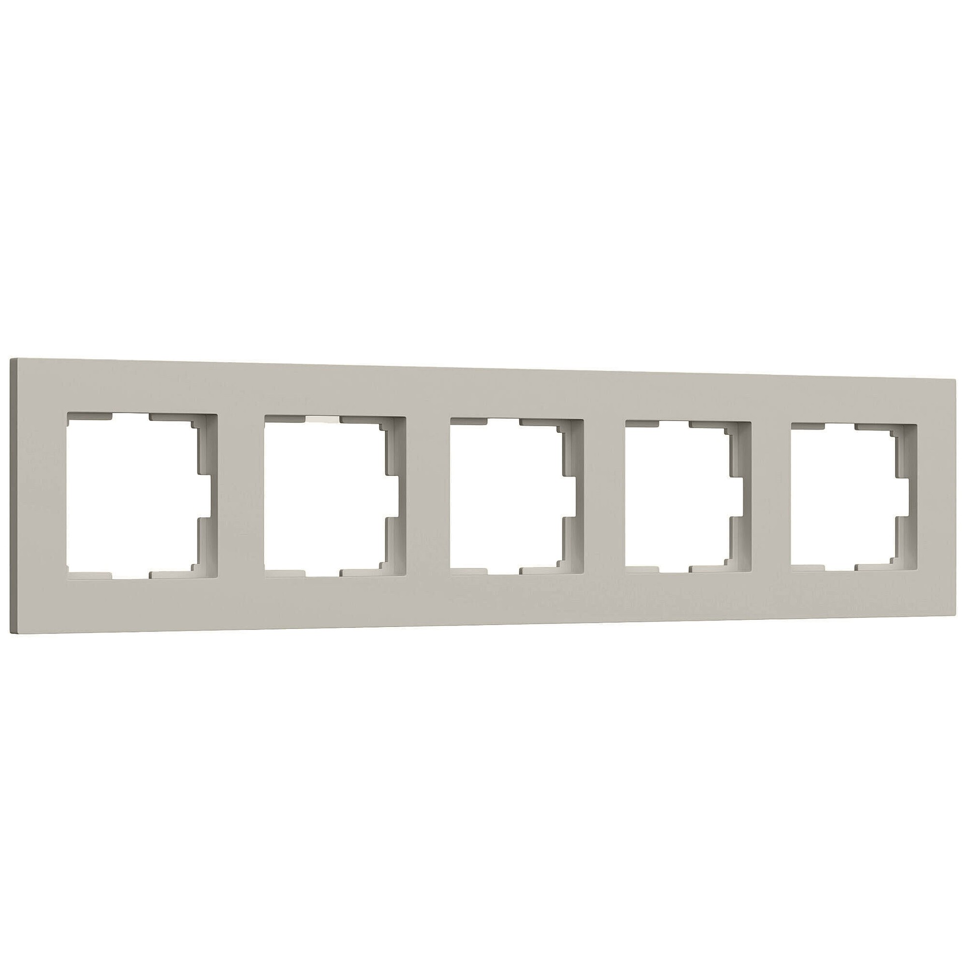 Рамка Werkel W0052917/ Рамка на 5 постов Slab (дымчатый софт)