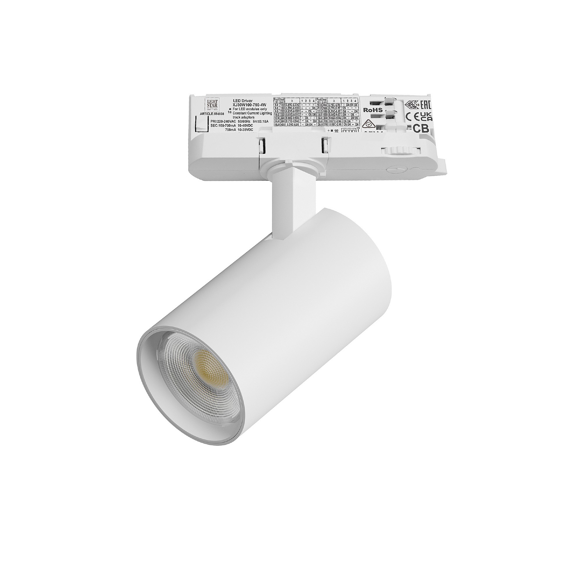 Трековый светильник Lightstar Alta Base A5136QT