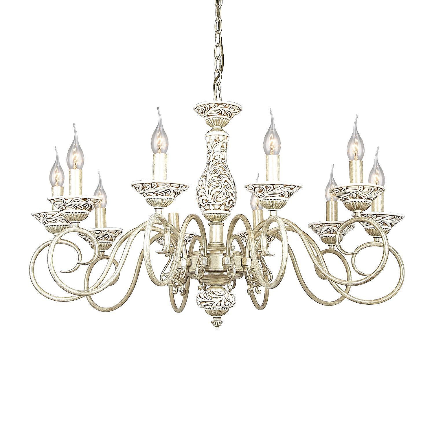 Люстра подвесная с цветочками Gesso 1141-10P Favourite