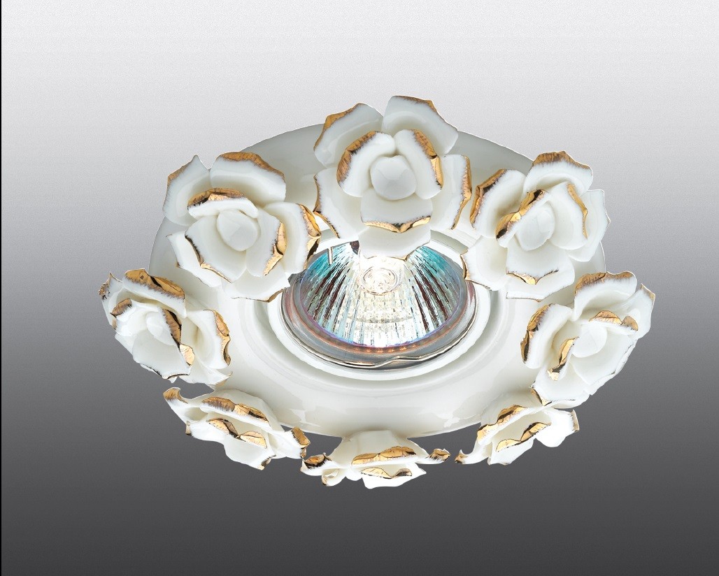Встраиваемый светильник с цветочками Farfor 369871 Novotech