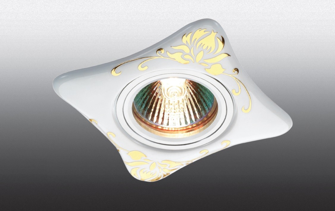 Встраиваемый светильник с узорами Ceramic 369929 Novotech