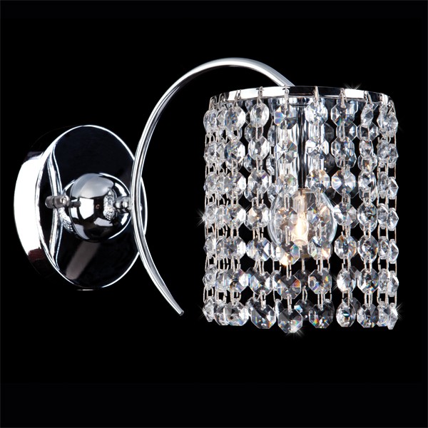Настенное бра Eurosvet 3233 3233/1 хром/прозрачный хрусталь Strotskis