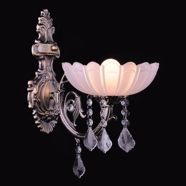 Настенное бра Eurosvet 22012 22012/1 античная бронза (с хрусталем Strotskis)