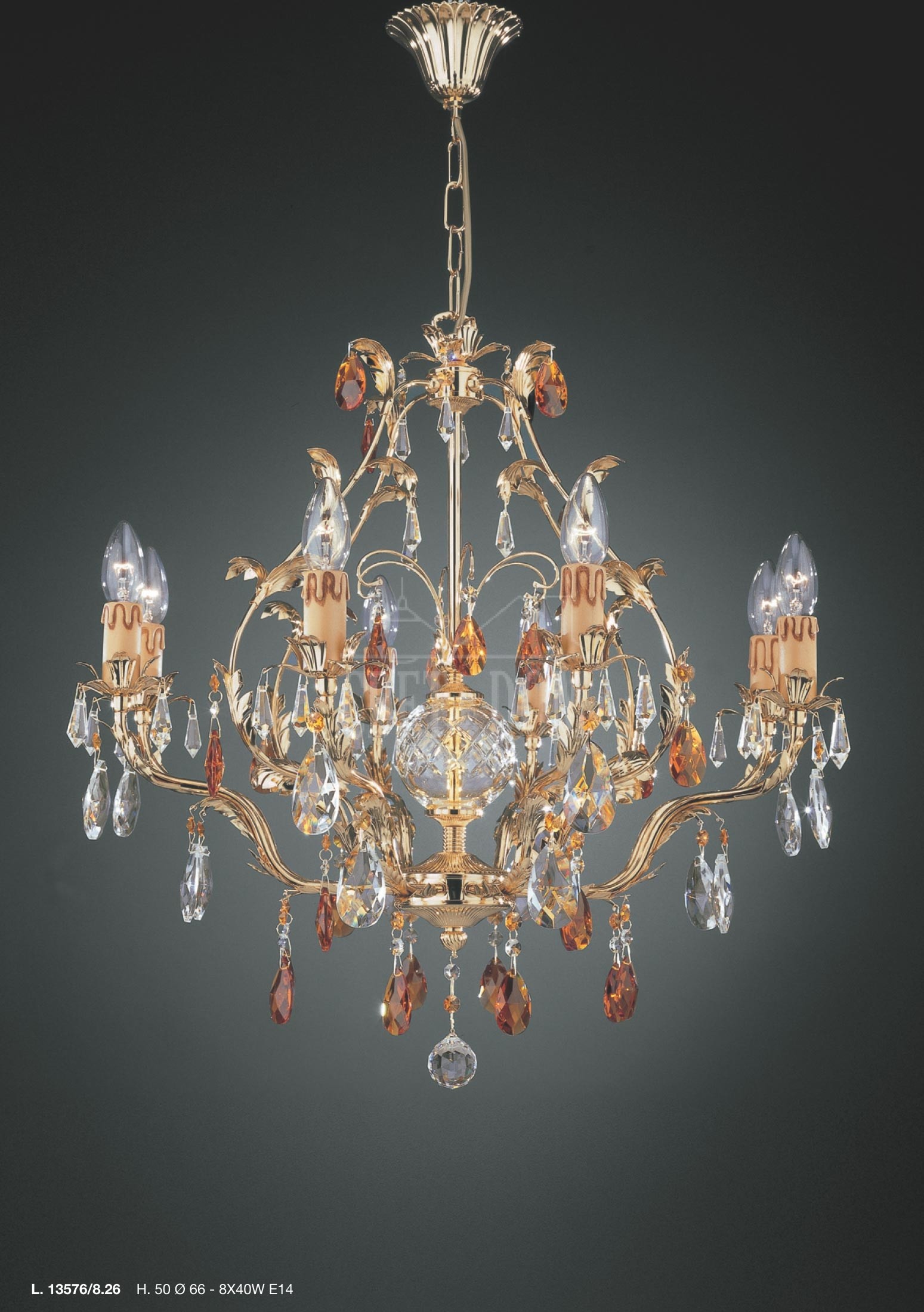 Подвесная хрустальная люстра 13576 La Lampada L 13576/8.26