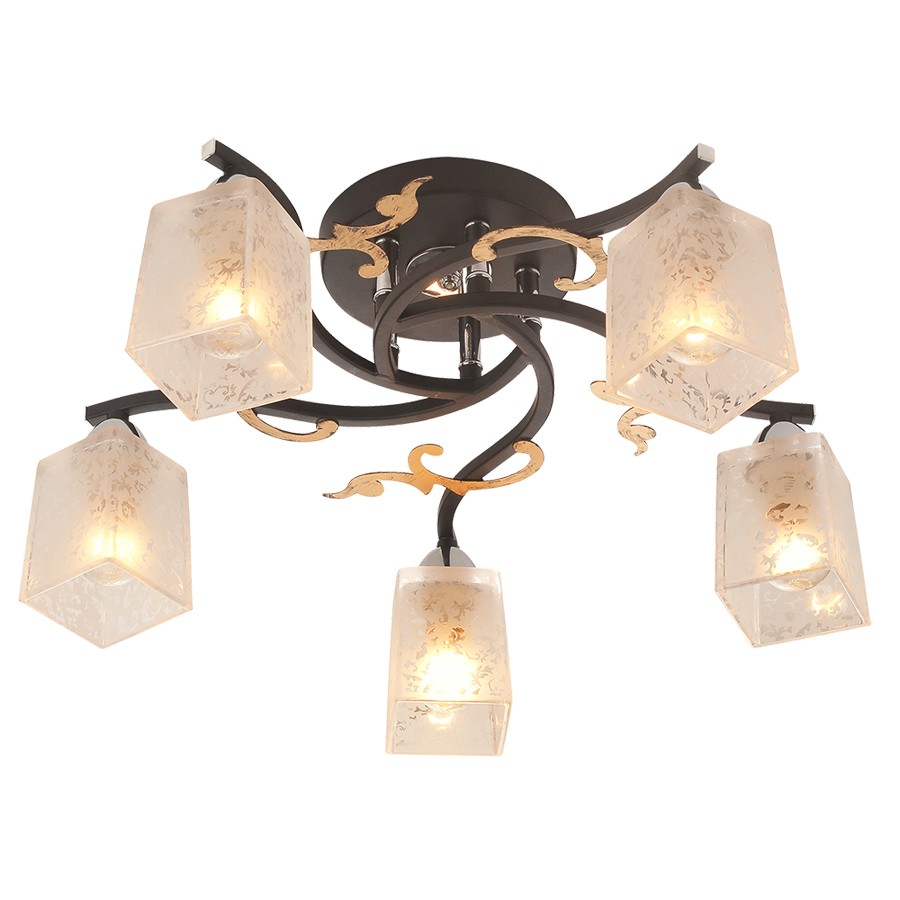 Потолочная люстра ID lamp Allentown 206/5PF-Blackchrome