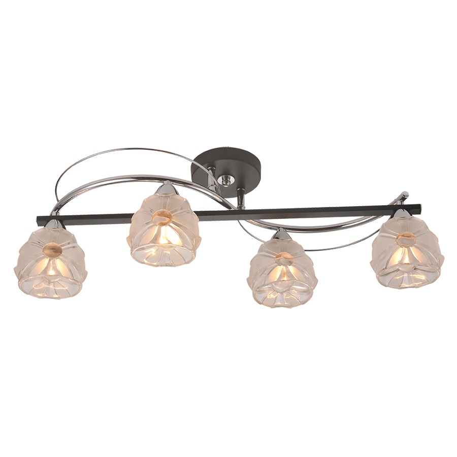 Потолочная люстра ID lamp Augusta 218/4PF-Blackchrome