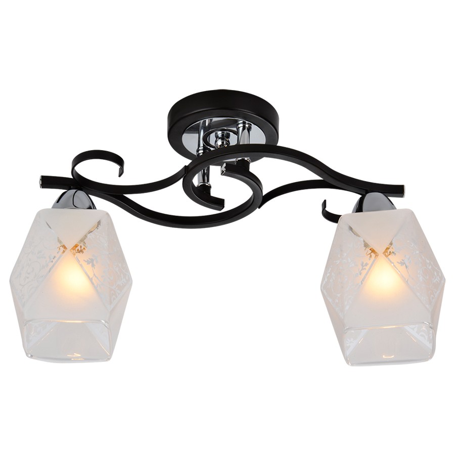 Потолочная люстра ID lamp Birmingham 233/2PF-Blackchrome