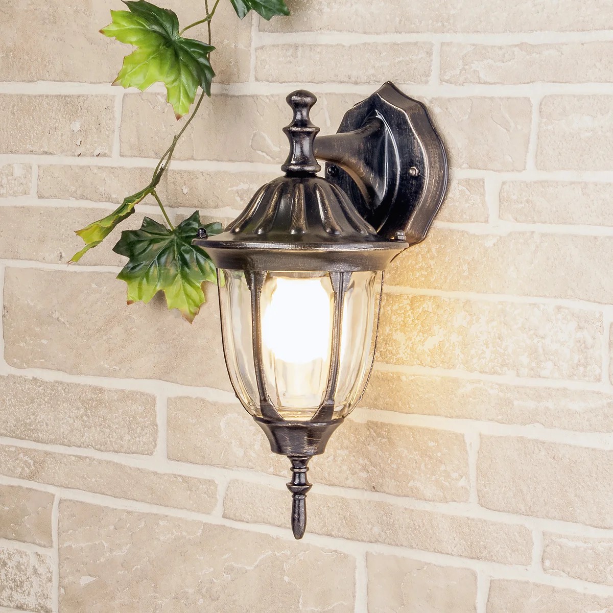 Уличный настенный светильник Elektrostandard 1002D 1002D черное золото / 9908-G (GL 1002D)