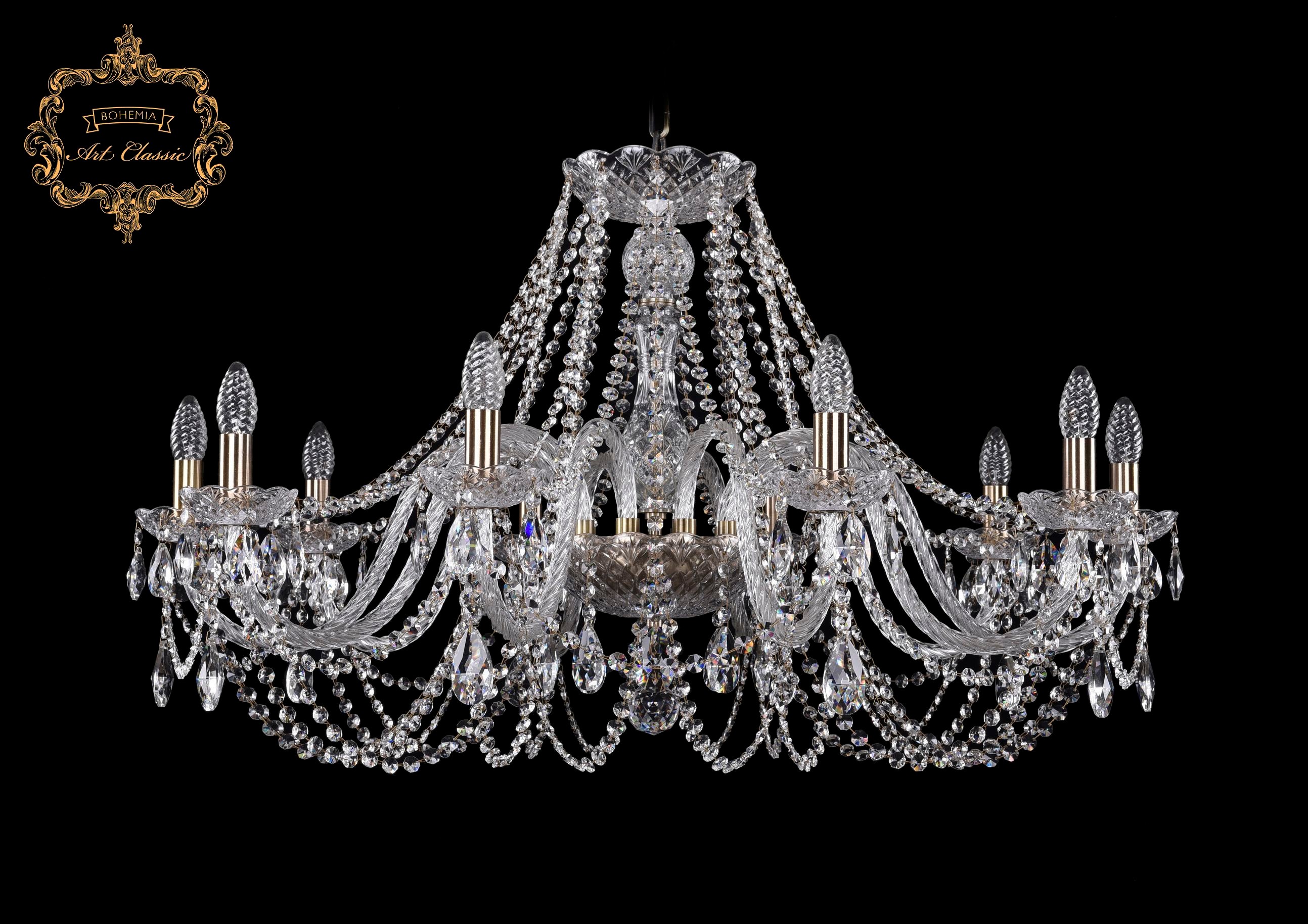 Подвесная хрустальная люстра 11.11 Art Classic 11.11.10.360.Br.Sp