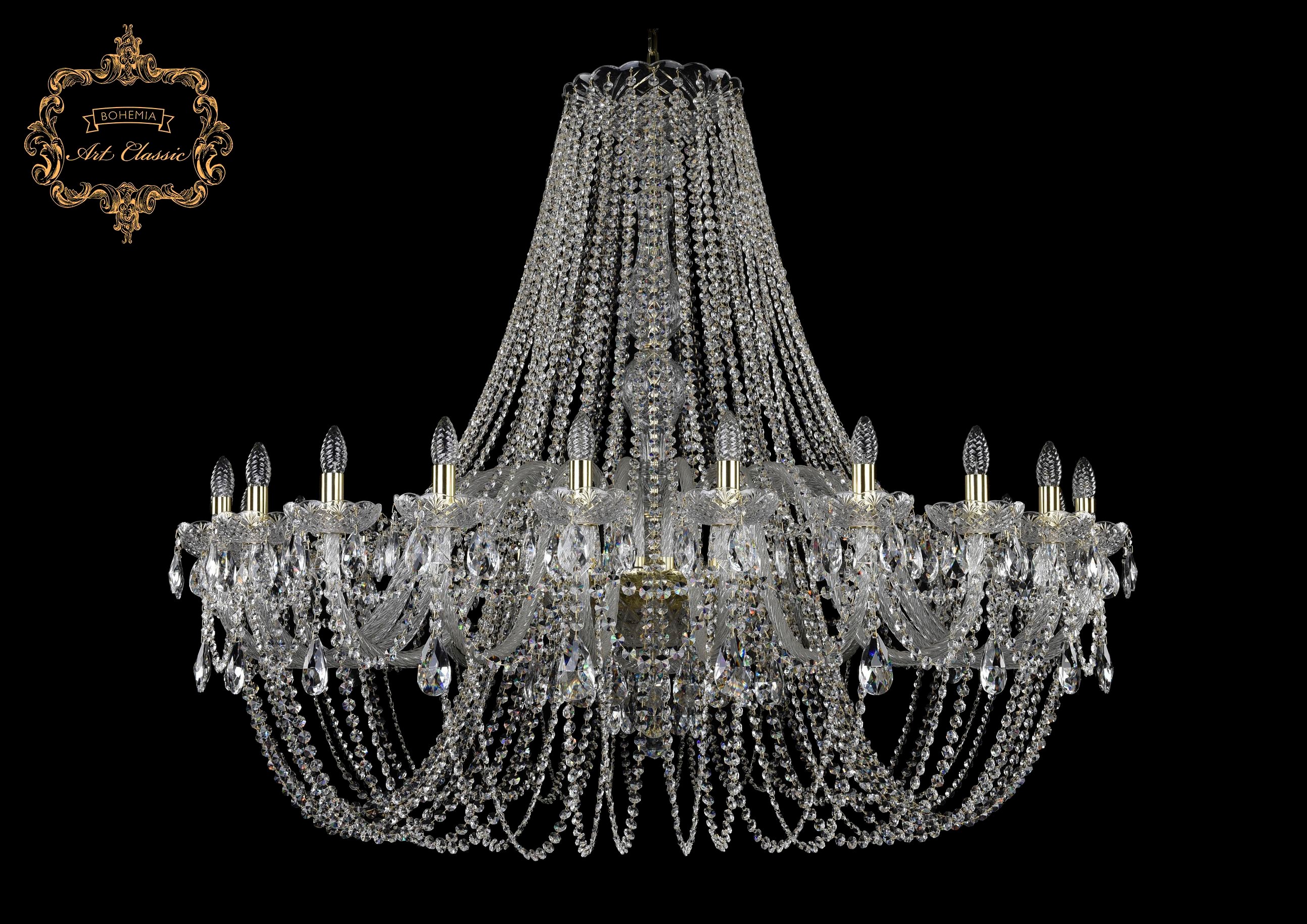 Подвесная хрустальная люстра 11.11 Art Classic 11.11.24.530.Gd.Sp