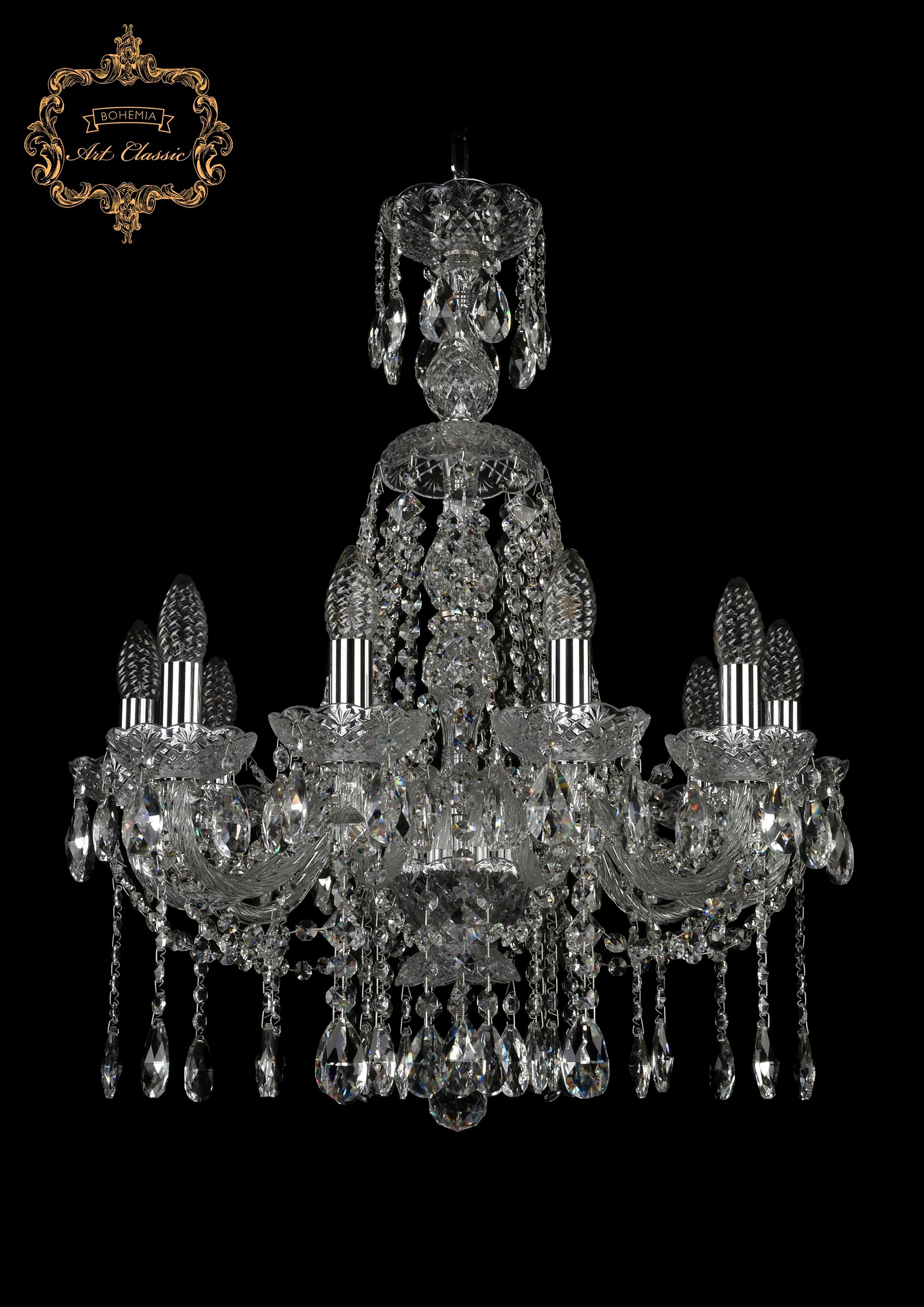 Подвесная хрустальная люстра 11.12 Art Classic 11.12.10.195.XL-68.Cr.Sp