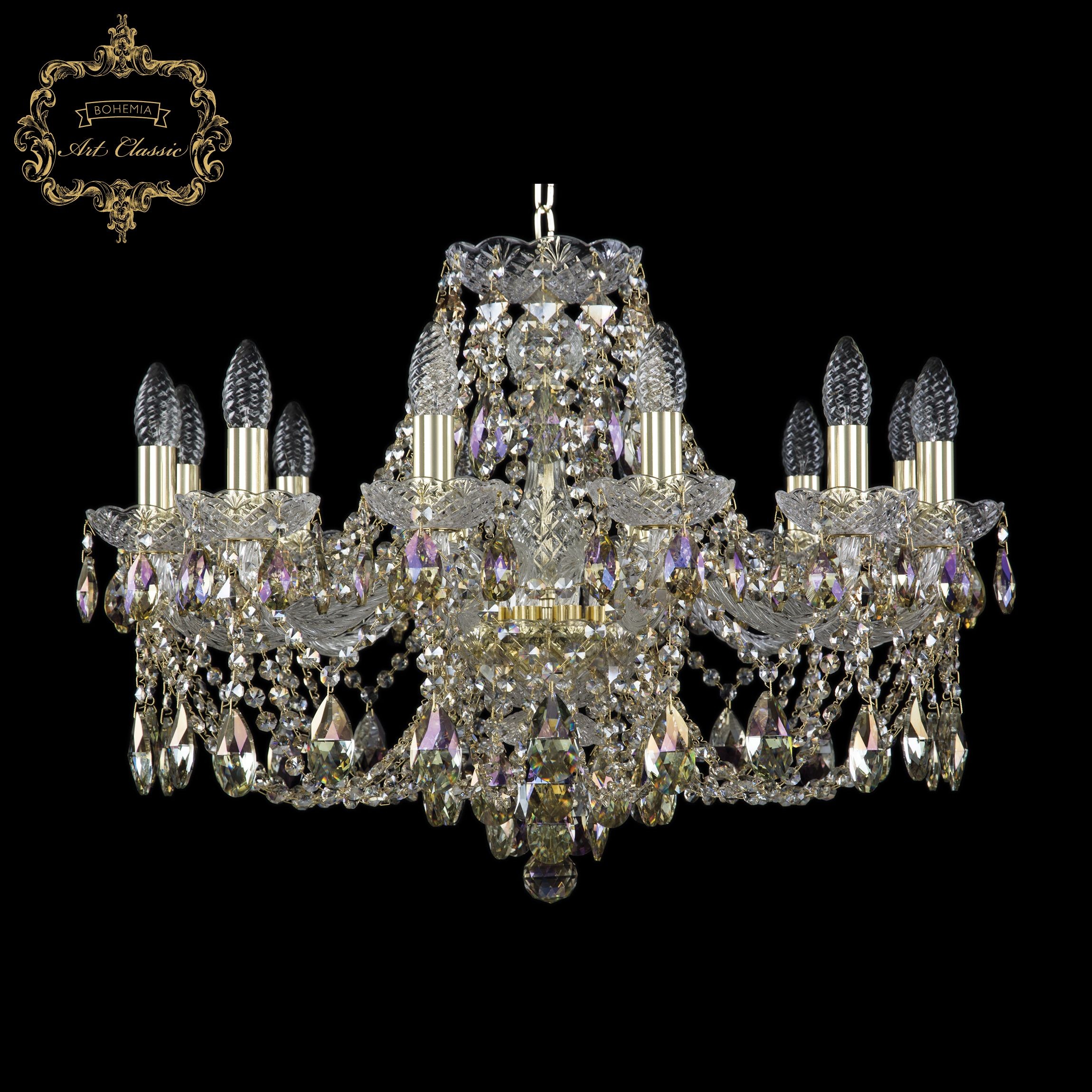 Подвесная хрустальная люстра 11.21 Art Classic 11.21.12.240.Gd.Sp.R801