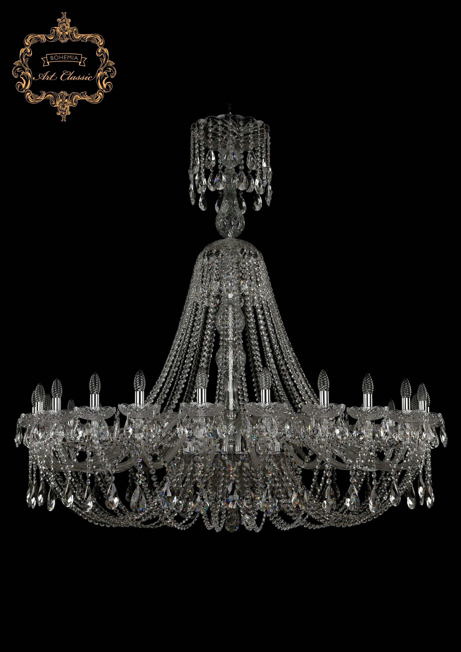 Подвесная хрустальная люстра 11.21 Art Classic 11.21.24.530.XL-151.Cr.Sp