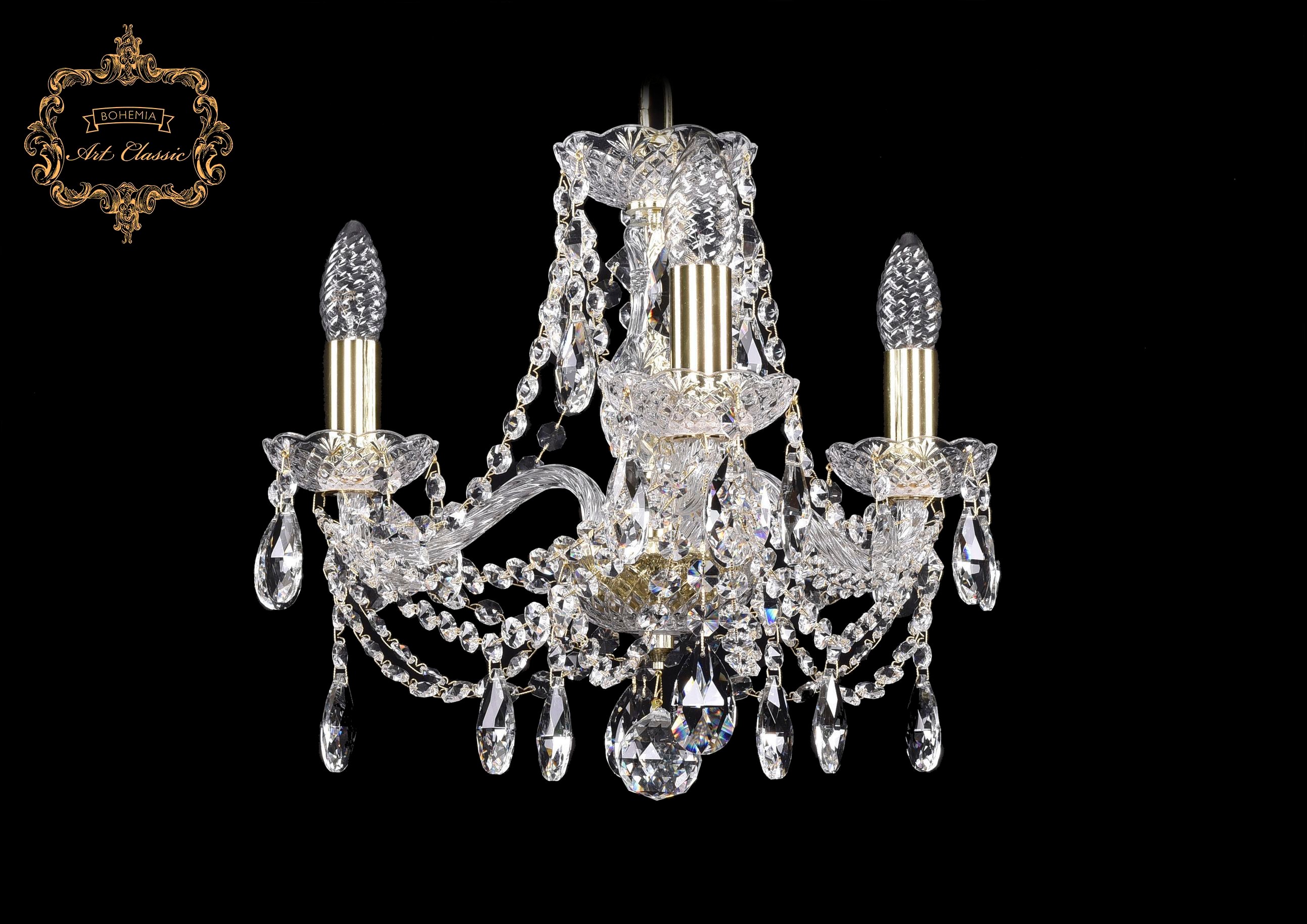 Подвесная хрустальная люстра 11.21 Art Classic 11.21.3.141.Gd.Sp