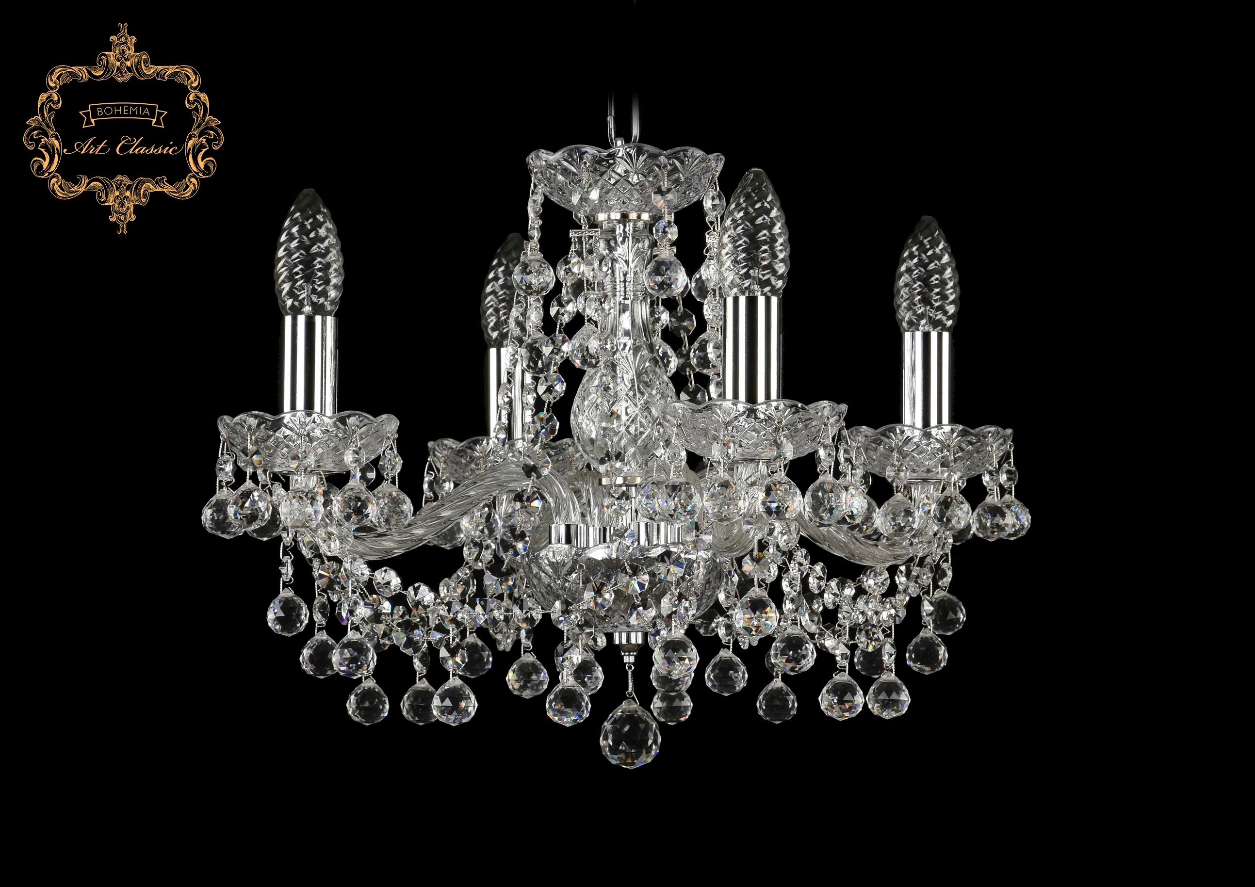 Подвесная хрустальная люстра 11.26 Art Classic 11.26.4.141.Cr.B